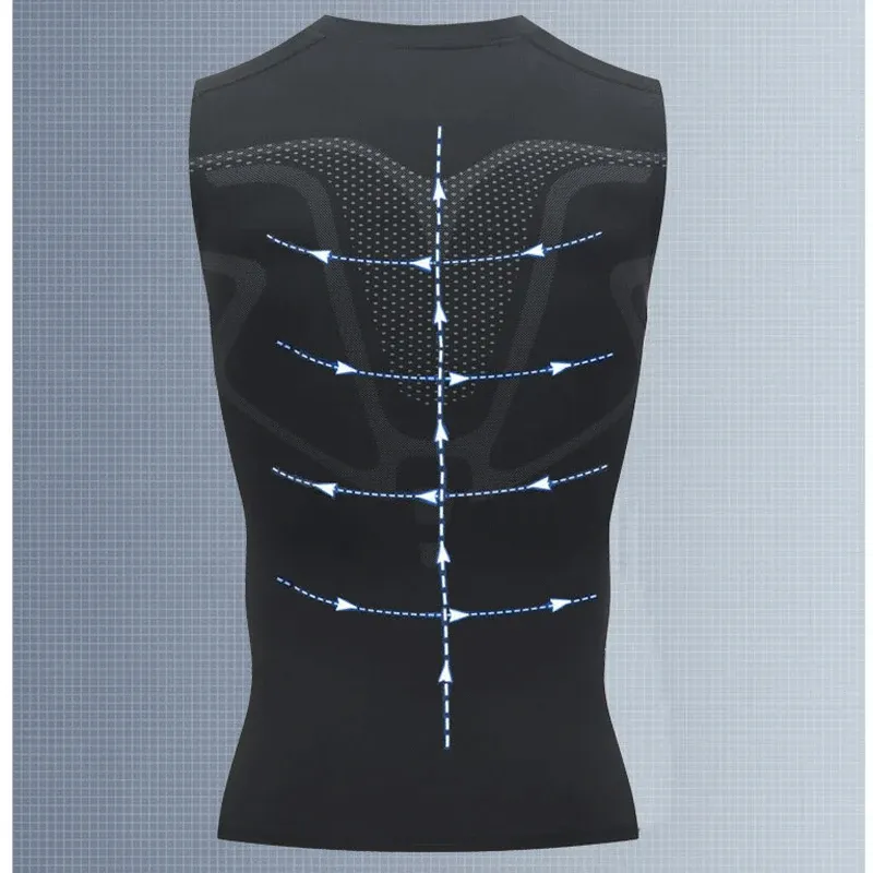 Men's Sci-Fi Print Quick Dry Vest | Casual Round Neck Elastic Sports T-Shirt for Summer Fitness & Beach thumbnail 5