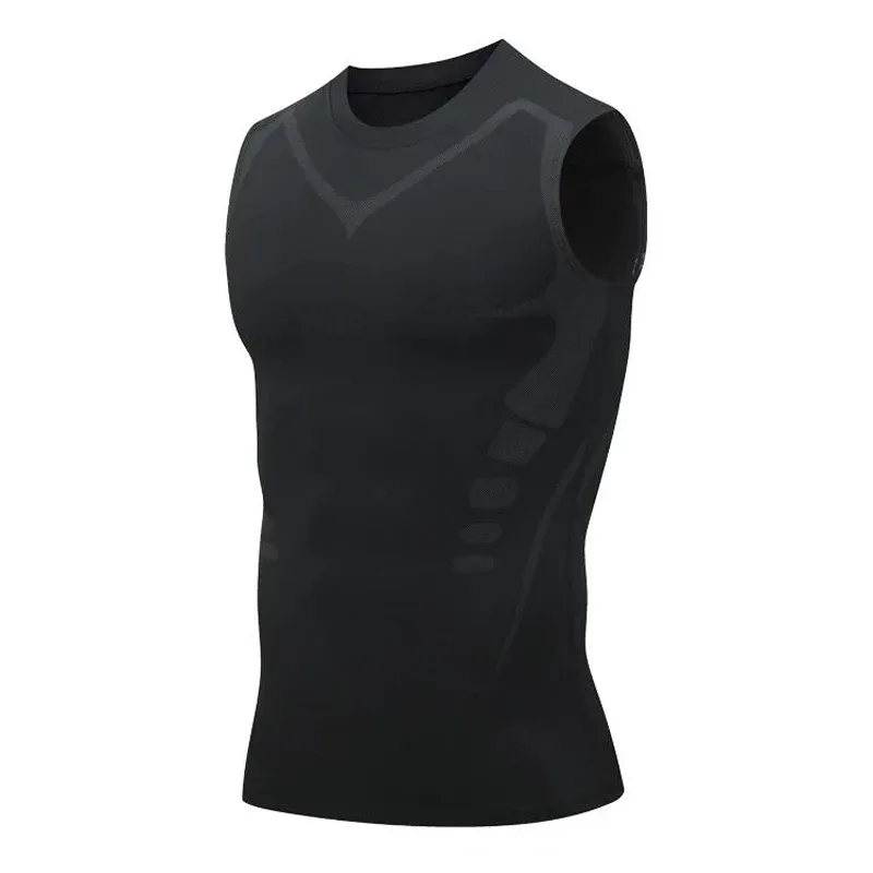 Men's Sci-Fi Print Quick Dry Vest | Casual Round Neck Elastic Sports T-Shirt for Summer Fitness & Beach thumbnail 3