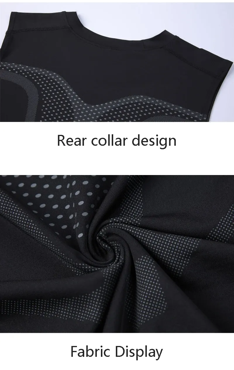 Men's Sci-Fi Print Quick Dry Vest | Casual Round Neck Elastic Sports T-Shirt for Summer Fitness & Beach showcase 10