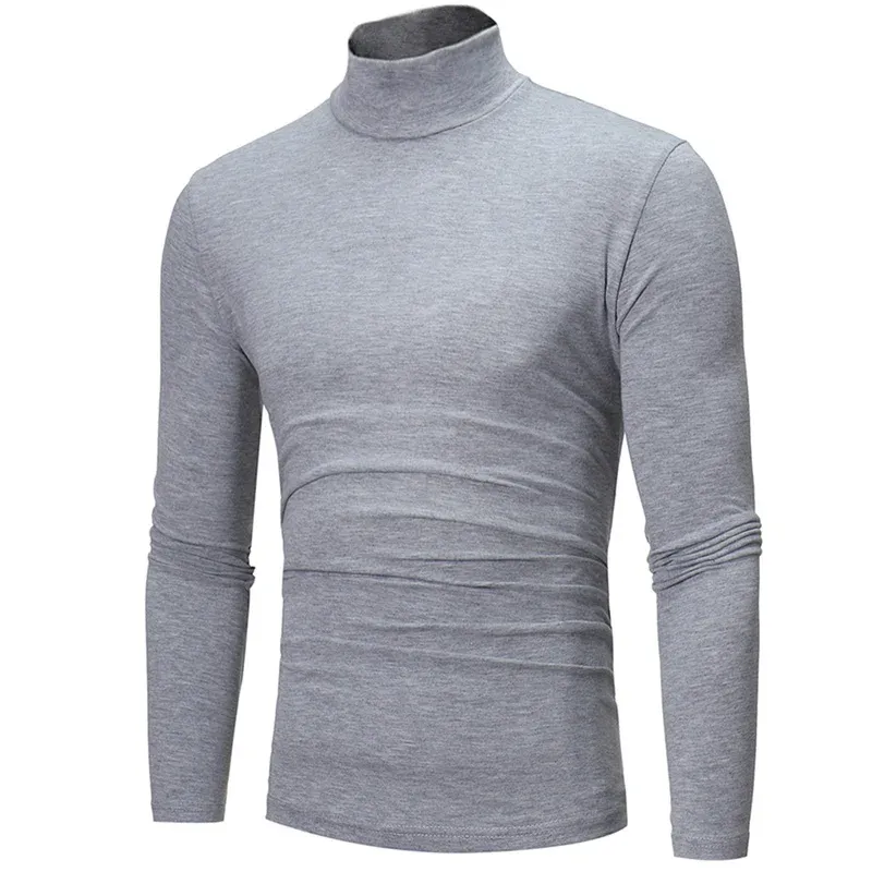 Men's Thermal Long Sleeve T-Shirt Slim Fit High Neck Winter Base Layer Top for Autumn & Winter Warm Apparel thumbnail 5