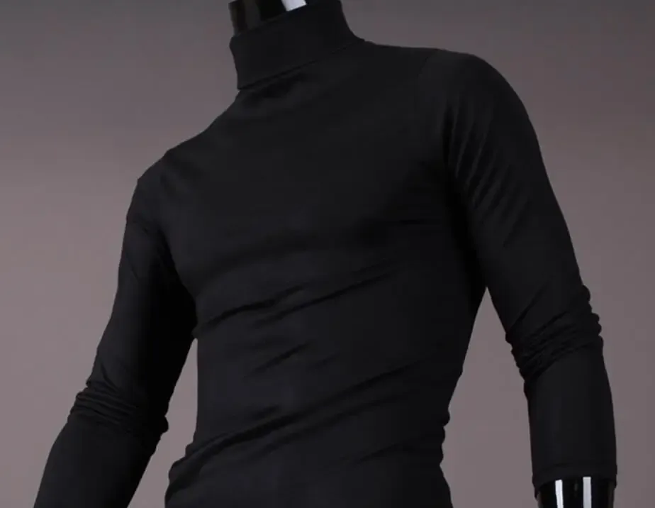 Men's Thermal Long Sleeve T-Shirt Slim Fit High Neck Winter Base Layer Top for Autumn & Winter Warm Apparel showcase 16
