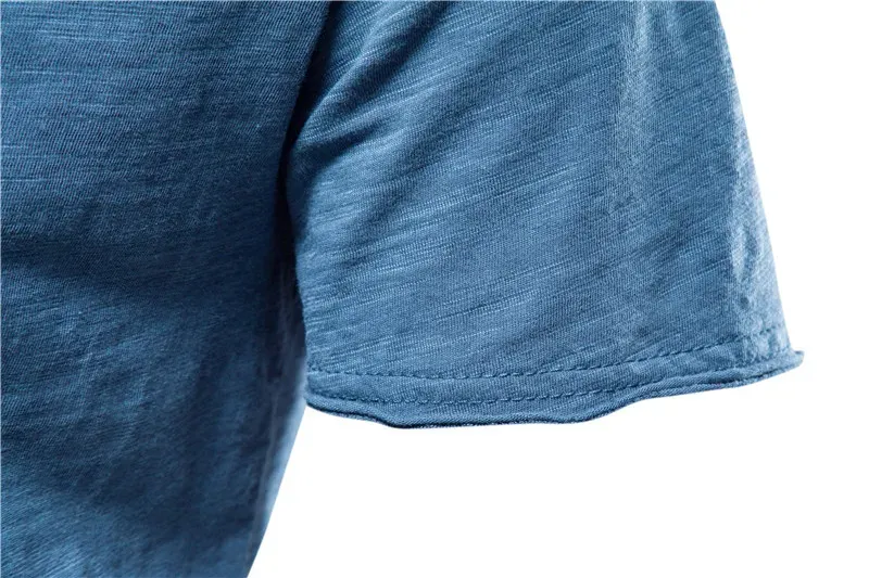 AIOPESON Men's 100% Cotton V-Neck T-Shirt - Fashion Slim Fit Solid Short Sleeve Tees for Casual Wear showcase 26