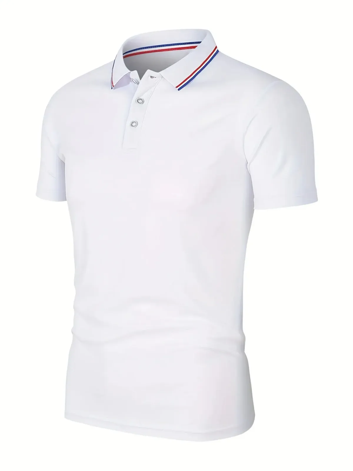 Men's Summer Breathable Polyester Polo Shirt - Solid Color, Short Sleeve, Casual & Comfortable for Everyday Wear showcase 10