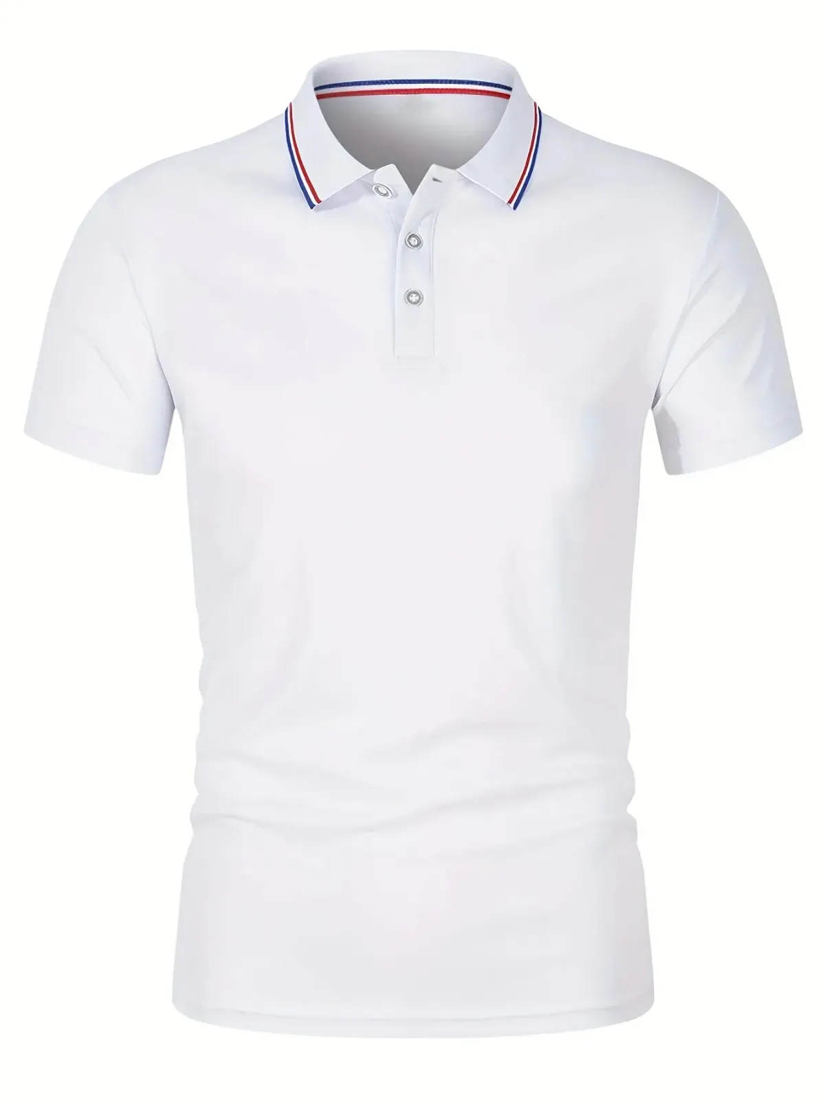 Men's Summer Breathable Polyester Polo Shirt - Solid Color, Short Sleeve, Casual & Comfortable for Everyday Wear showcase 12
