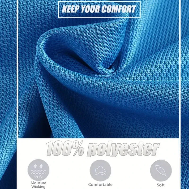 Men's Summer Breathable Polyester Polo Shirt - Solid Color, Short Sleeve, Casual & Comfortable for Everyday Wear thumbnail 5