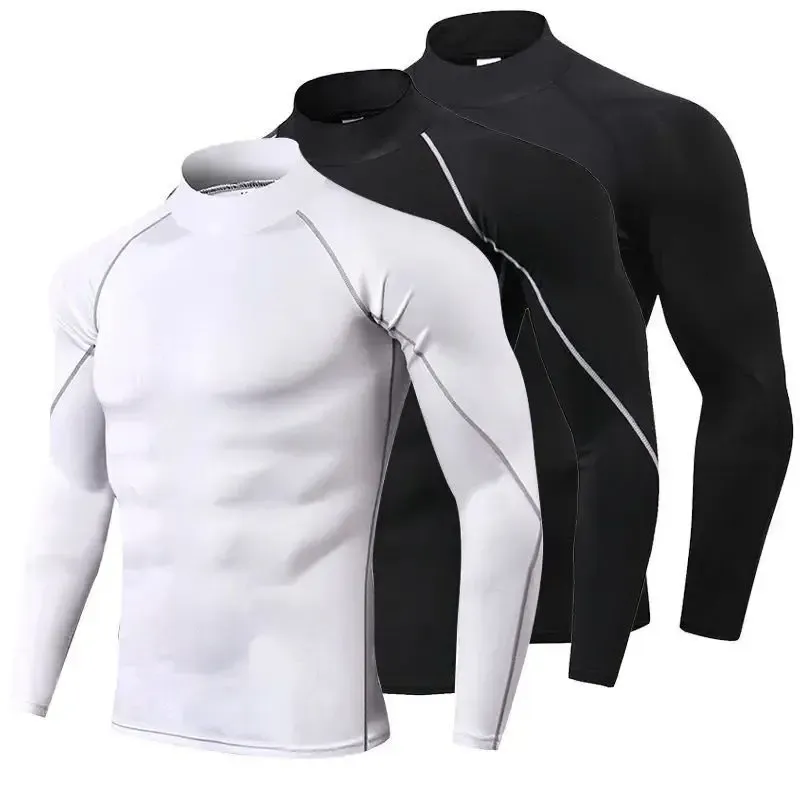 Men's Long Sleeve Compression T-Shirt - Quick Dry Sportswear for Gym, Fitness, Bodybuilding, and Jogging Workouts showcase 2