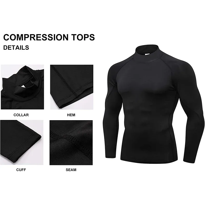 Men's Long Sleeve Compression T-Shirt - Quick Dry Sportswear for Gym, Fitness, Bodybuilding, and Jogging Workouts showcase 4