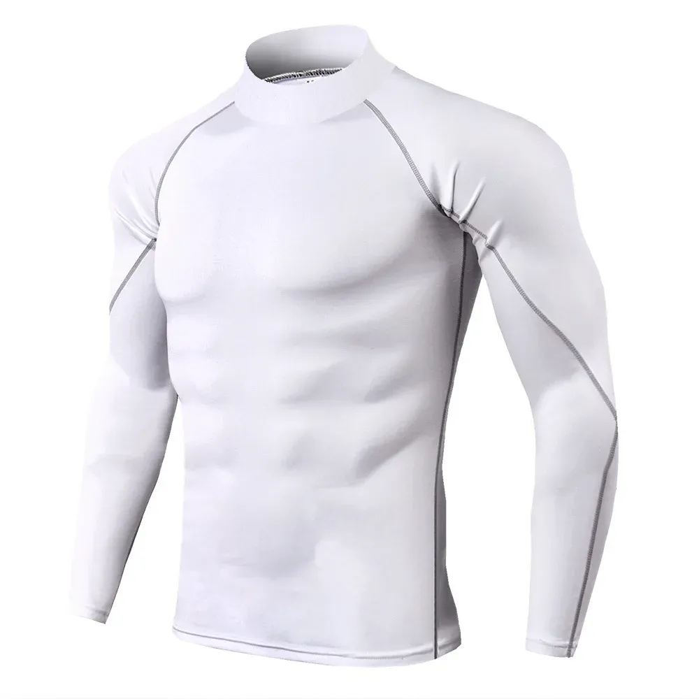 Men's Long Sleeve Compression T-Shirt - Quick Dry Sportswear for Gym, Fitness, Bodybuilding, and Jogging Workouts thumbnail 2