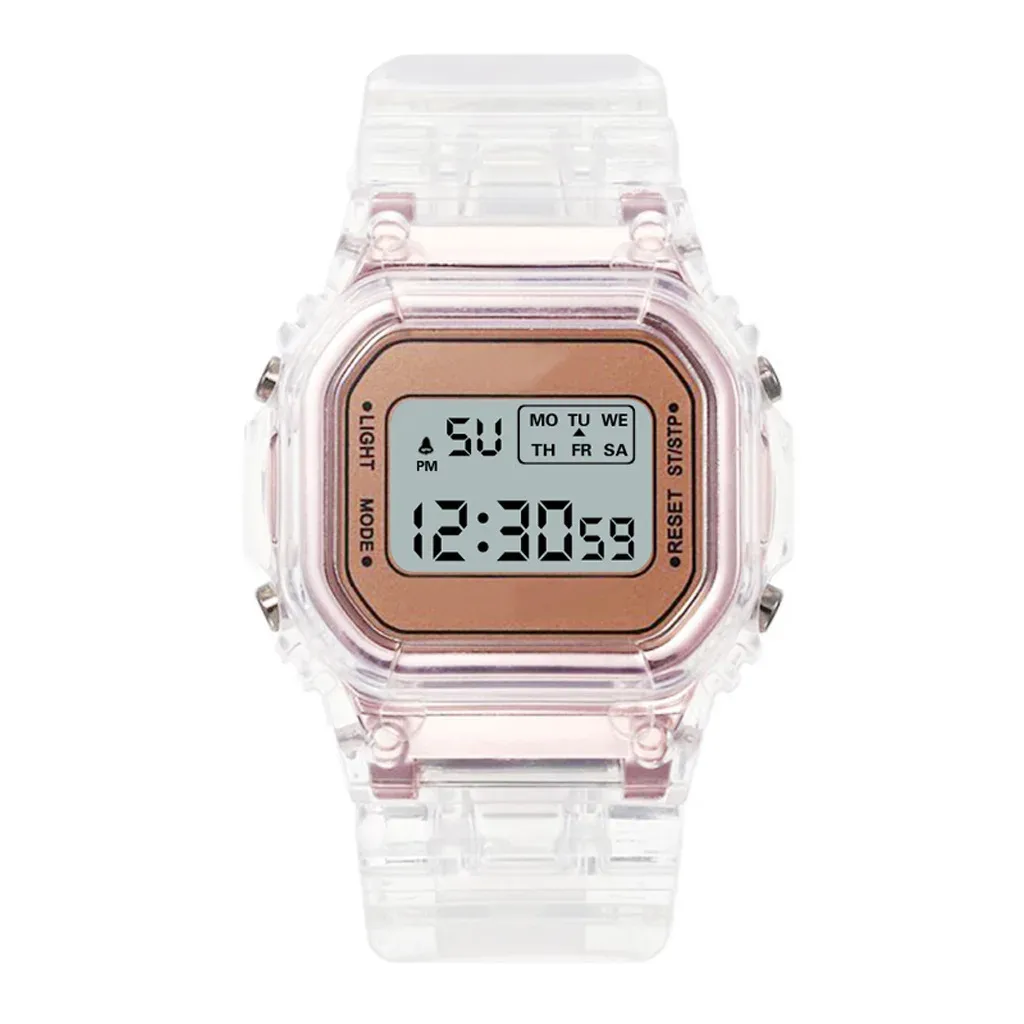 Luxury Rose Gold LED Digital Watch for Women - Fashion Silicone Band Electronic Clock, Casual Ladies Timepiece showcase 7