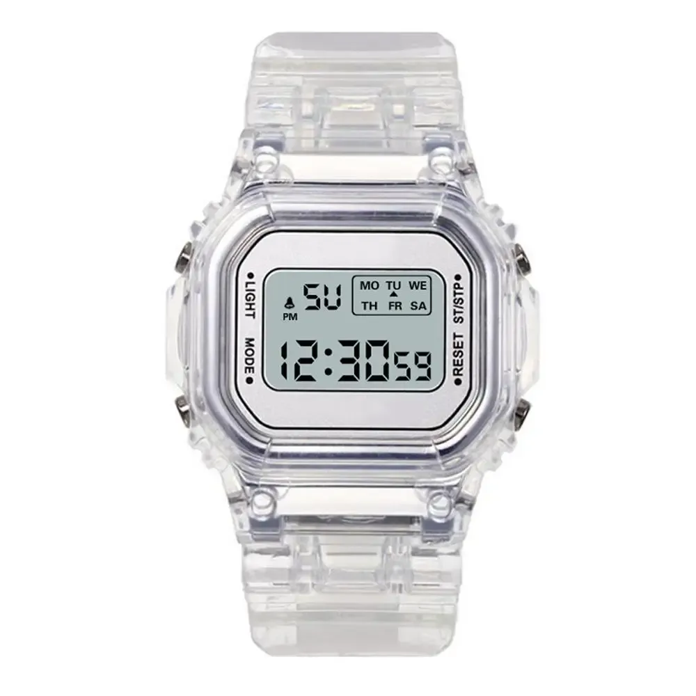 Luxury Rose Gold LED Digital Watch for Women - Fashion Silicone Band Electronic Clock, Casual Ladies Timepiece thumbnail 4