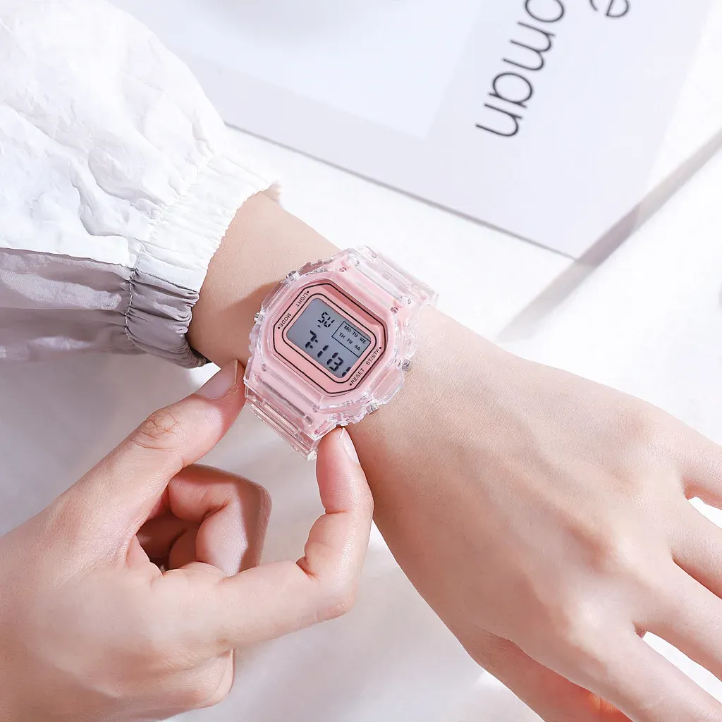 Luxury Rose Gold LED Digital Watch for Women - Fashion Silicone Band Electronic Clock, Casual Ladies Timepiece showcase 15