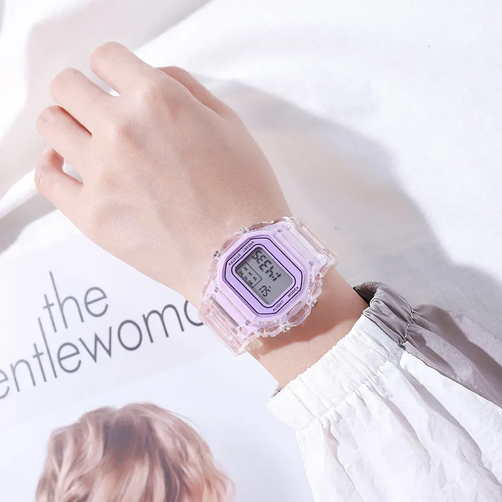 Luxury Rose Gold LED Digital Watch for Women - Fashion Silicone Band Electronic Clock, Casual Ladies Timepiece showcase 20