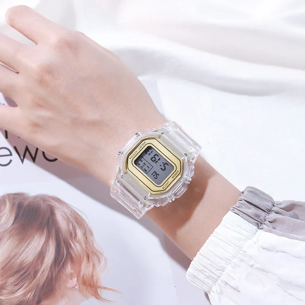 Luxury Rose Gold LED Digital Watch for Women - Fashion Silicone Band Electronic Clock, Casual Ladies Timepiece showcase 18