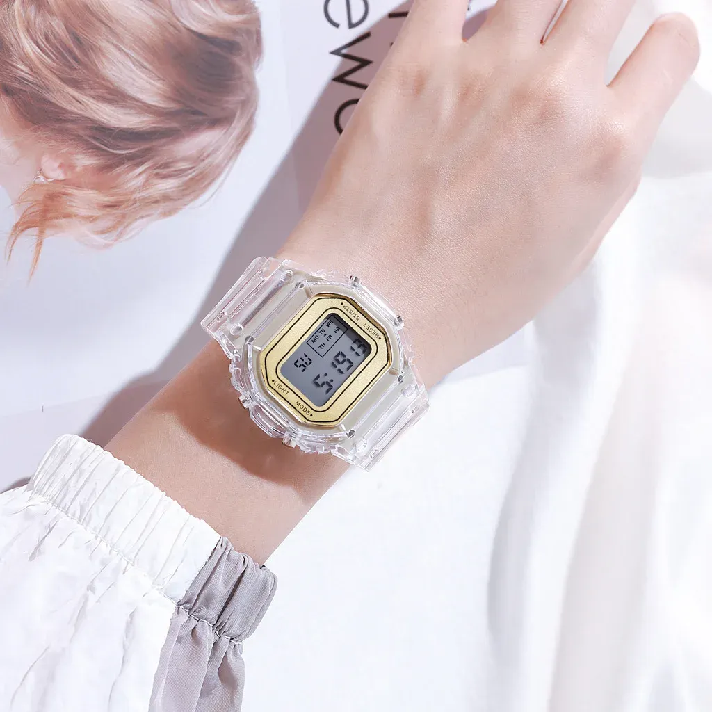 Luxury Rose Gold LED Digital Watch for Women - Fashion Silicone Band Electronic Clock, Casual Ladies Timepiece showcase 17
