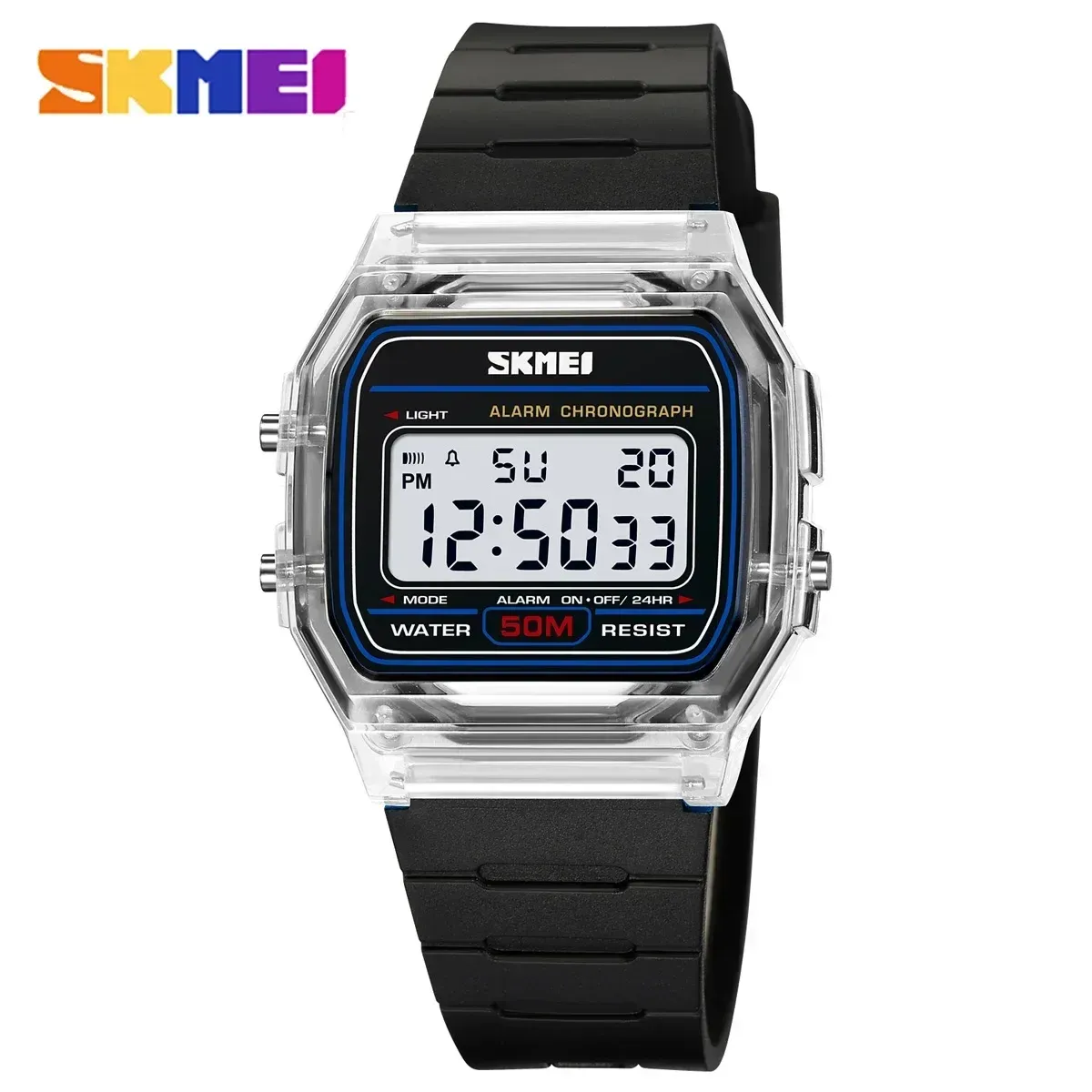 SKMEI 2056 Waterproof Digital Sports Watch for Men & Women - Electronic Countdown, Date Display, Casual & Outdoor Use thumbnail 2