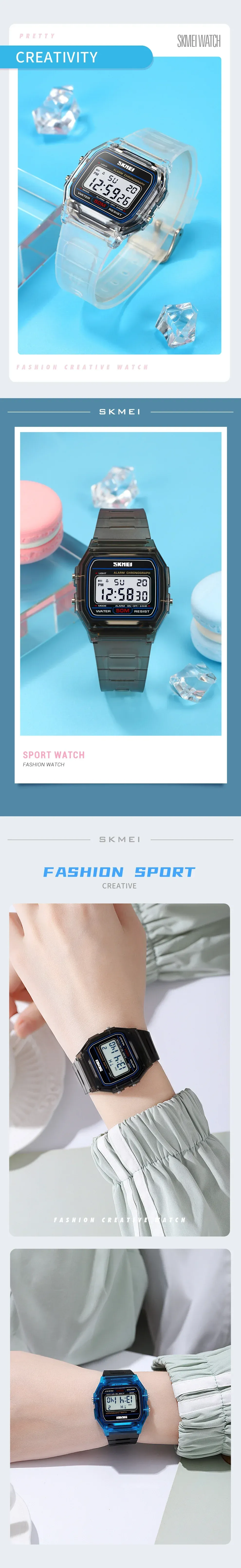 SKMEI 2056 Waterproof Digital Sports Watch for Men & Women - Electronic Countdown, Date Display, Casual & Outdoor Use showcase 3
