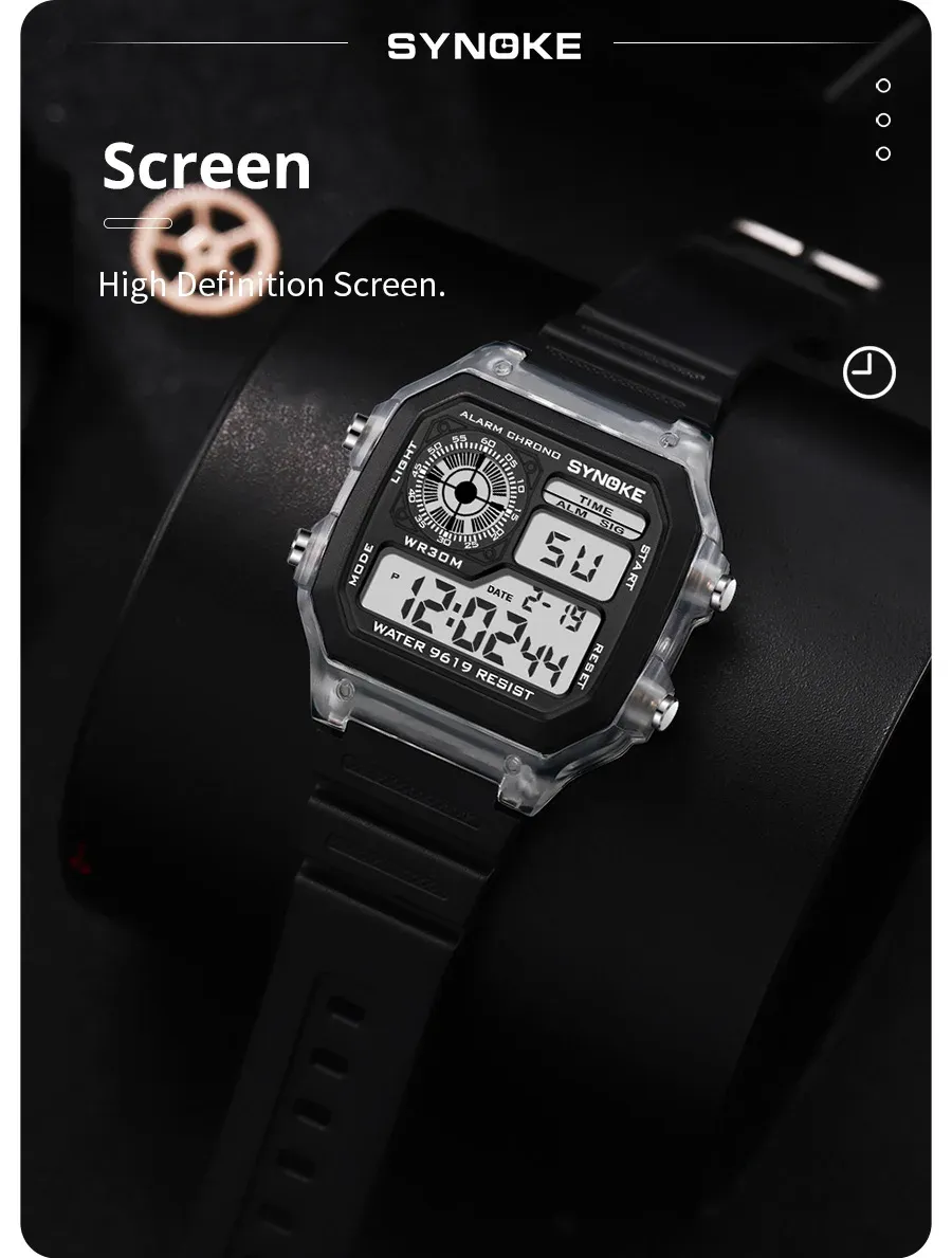 SYNOKE Digital Sports Watch for Men & Women: Waterproof, Luminous, Multifunction with Week Display - Ideal for Outdoor Running, Students, Couples showcase 6