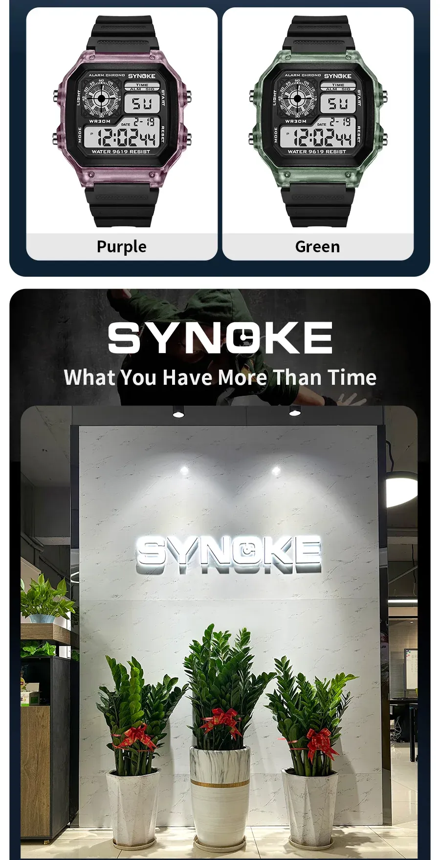 SYNOKE Digital Sports Watch for Men & Women: Waterproof, Luminous, Multifunction with Week Display - Ideal for Outdoor Running, Students, Couples showcase 15