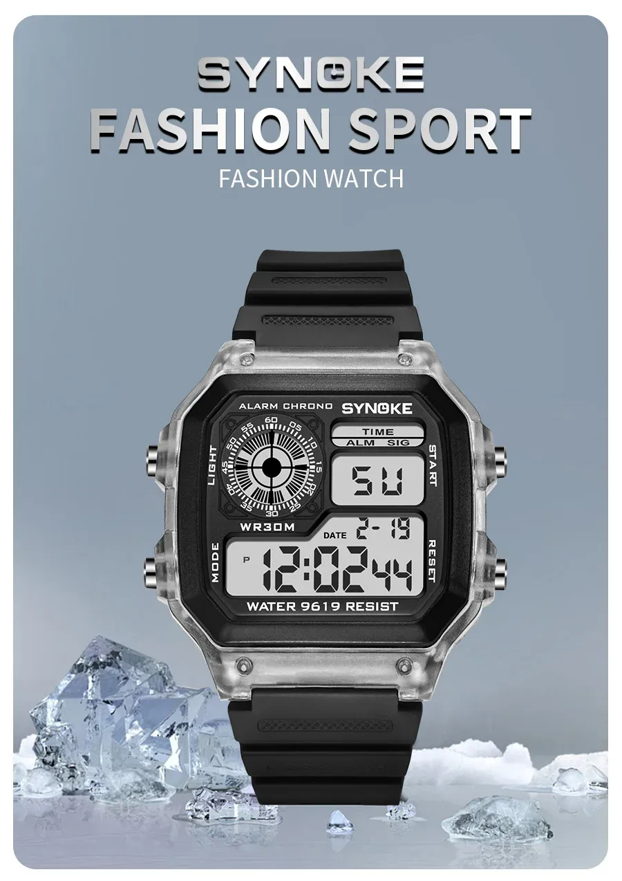 SYNOKE Digital Sports Watch for Men & Women - Waterproof, Luminous, Multifunction with Week Display - Ideal for Outdoor Running & Students showcase 1