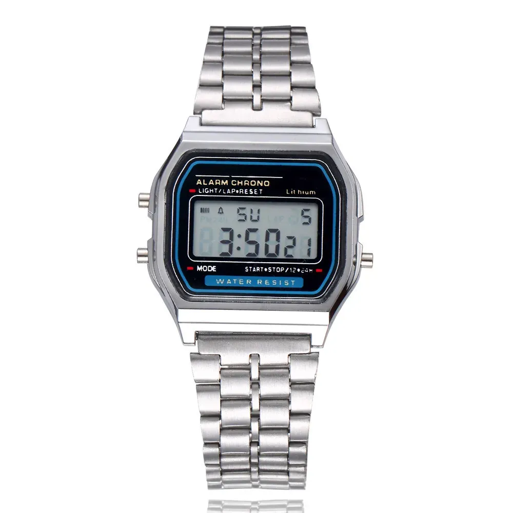 Elegant Gold & Silver Stainless Steel Digital Watch for Women - Business Casual Ladies Electronic Wristwatch, Fashionable & Durable showcase 10