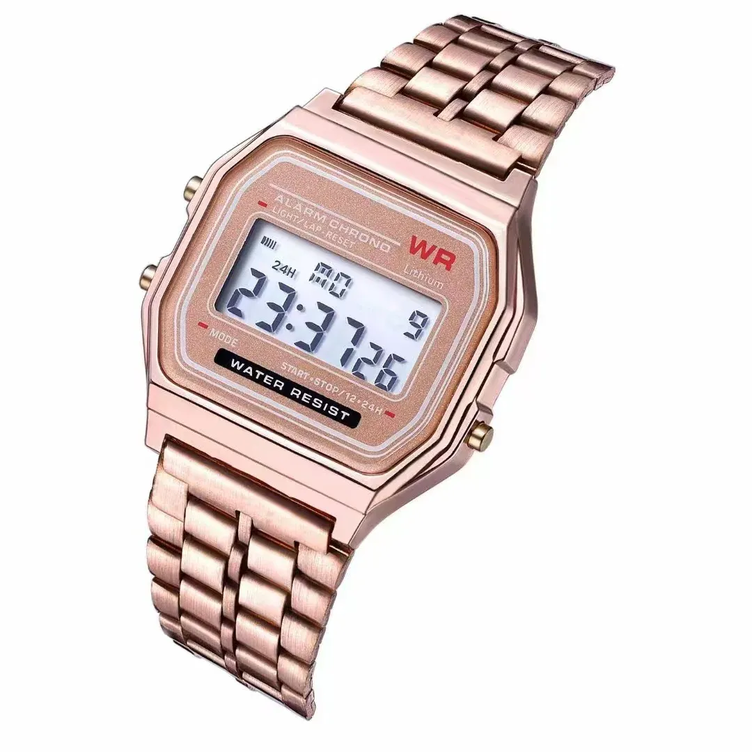 F91W Digital Sports Watch for Men and Women - Stainless Steel Band, LED Display, Multi-Functional Electronic Clock for Business and Casual Wear showcase 8