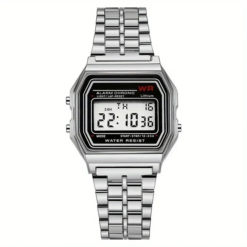 F91W Digital Sports Watch for Men and Women - Stainless Steel Band, LED Display, Multi-Functional Electronic Clock for Business and Casual Wear showcase 2