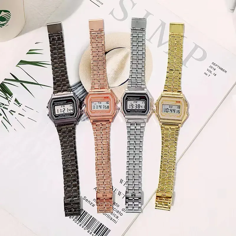 F91W Digital Sports Watch for Men and Women - Stainless Steel Band, LED Display, Multi-Functional Electronic Clock for Business and Casual Wear showcase 5