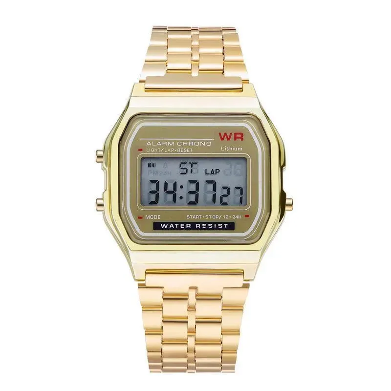 F91W Digital Sports Watch for Men and Women - Stainless Steel Band, LED Display, Multi-Functional Electronic Clock for Business and Casual Wear showcase 1