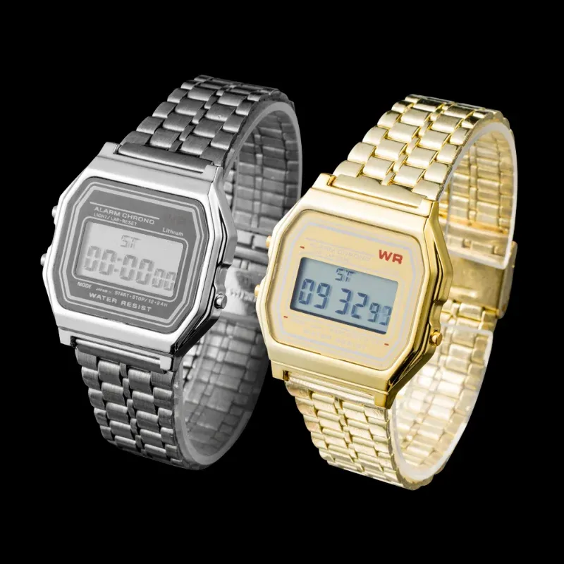 F91W Digital Sports Watch for Men and Women - Stainless Steel Band, LED Display, Multi-Functional Electronic Clock for Business and Casual Wear showcase 4