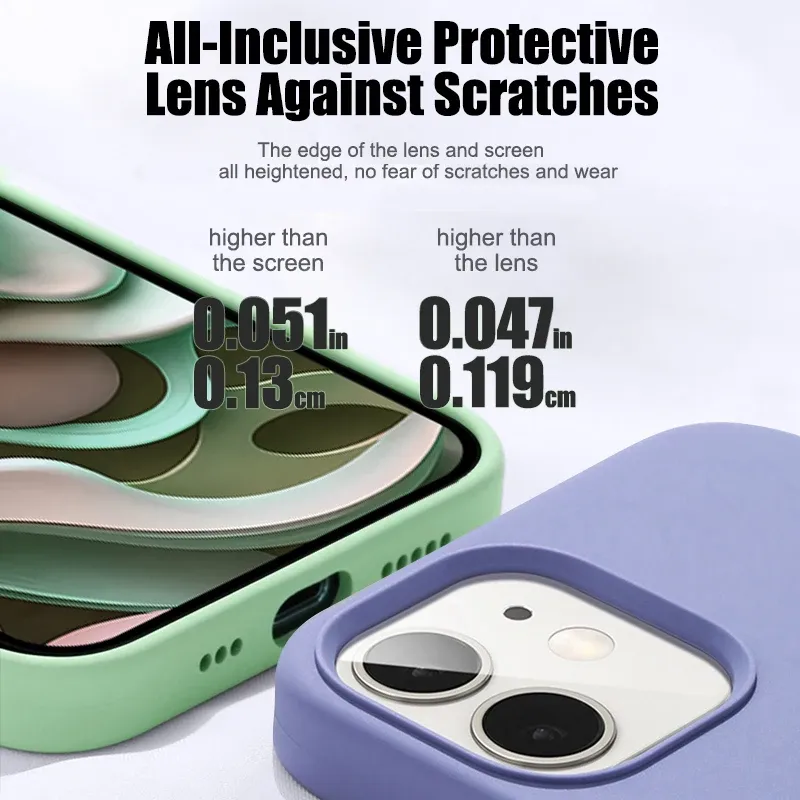 Original Liquid Silicone Phone Case for iPhone 11 12 13 14 15 16 Pro Max Plus - Shockproof Protective Back Cover for Apple Devices thumbnail 2