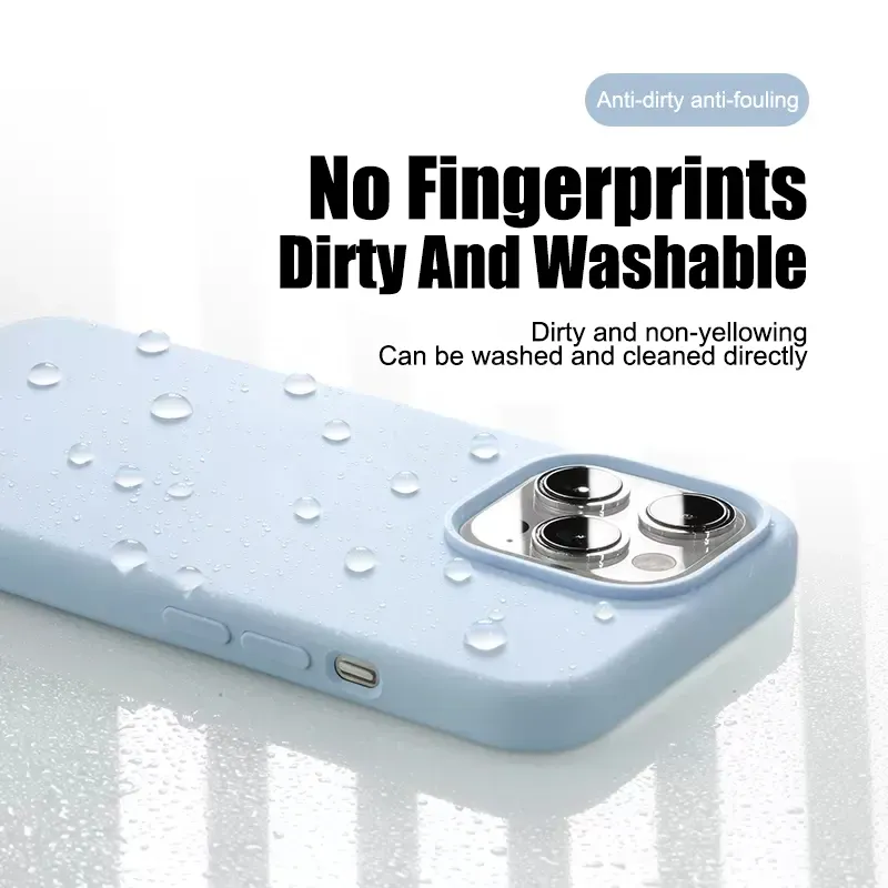 Original Liquid Silicone Phone Case for iPhone 11 12 13 14 15 16 Pro Max Plus - Shockproof Protective Back Cover for Apple Devices thumbnail 5