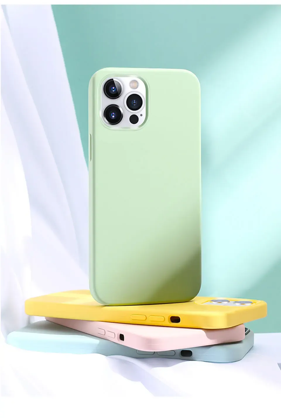 Original Liquid Silicone Phone Case for iPhone 11 12 13 14 15 16 Pro Max Plus - Shockproof Protective Back Cover for Apple Devices showcase 10