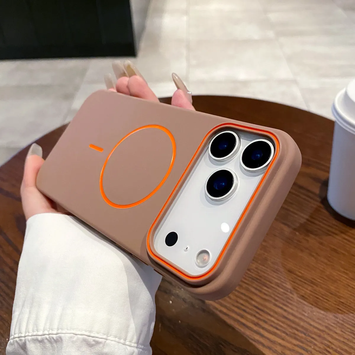 Luxury Magnetic Matte Soft Phone Case for iPhone 17 Pro Max, 16E, 15, 14, 13, 12, 11 - Shockproof Magsafe Wireless Charging Cover showcase 11