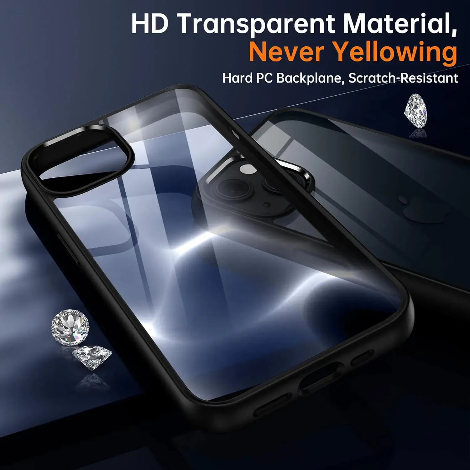 iPhone 16 15 14 13 12 11 Pro Max Silicone Case with Transparent Back and Shockproof Bumper Cover for XR Xs 12 Mini, Protective Phone Accessory thumbnail 6