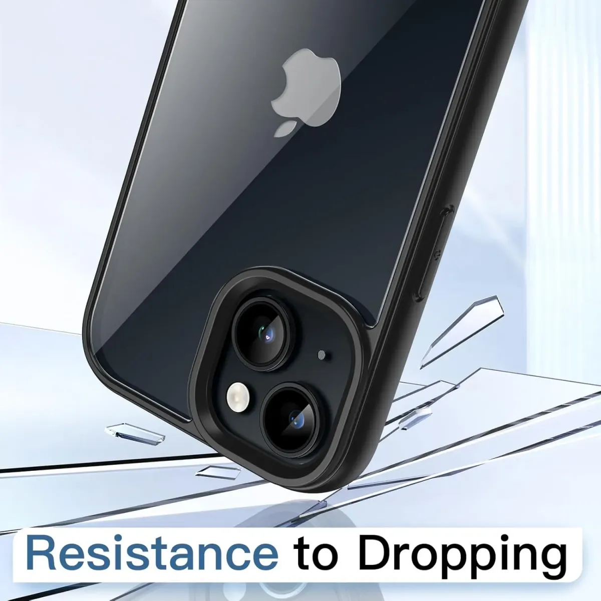 iPhone 16 15 14 13 12 11 Pro Max Silicone Case with Transparent Back and Shockproof Bumper Cover for XR Xs 12 Mini, Protective Phone Accessory showcase 4