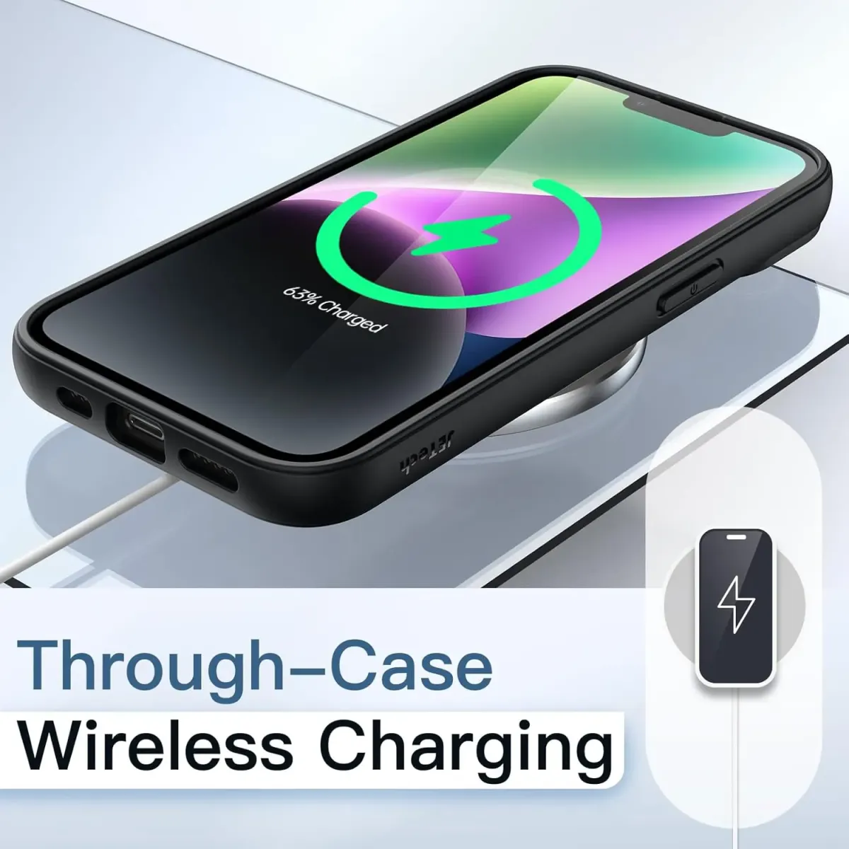 iPhone 16 15 14 13 12 11 Pro Max Silicone Case with Transparent Back and Shockproof Bumper Cover for XR Xs 12 Mini, Protective Phone Accessory showcase 3