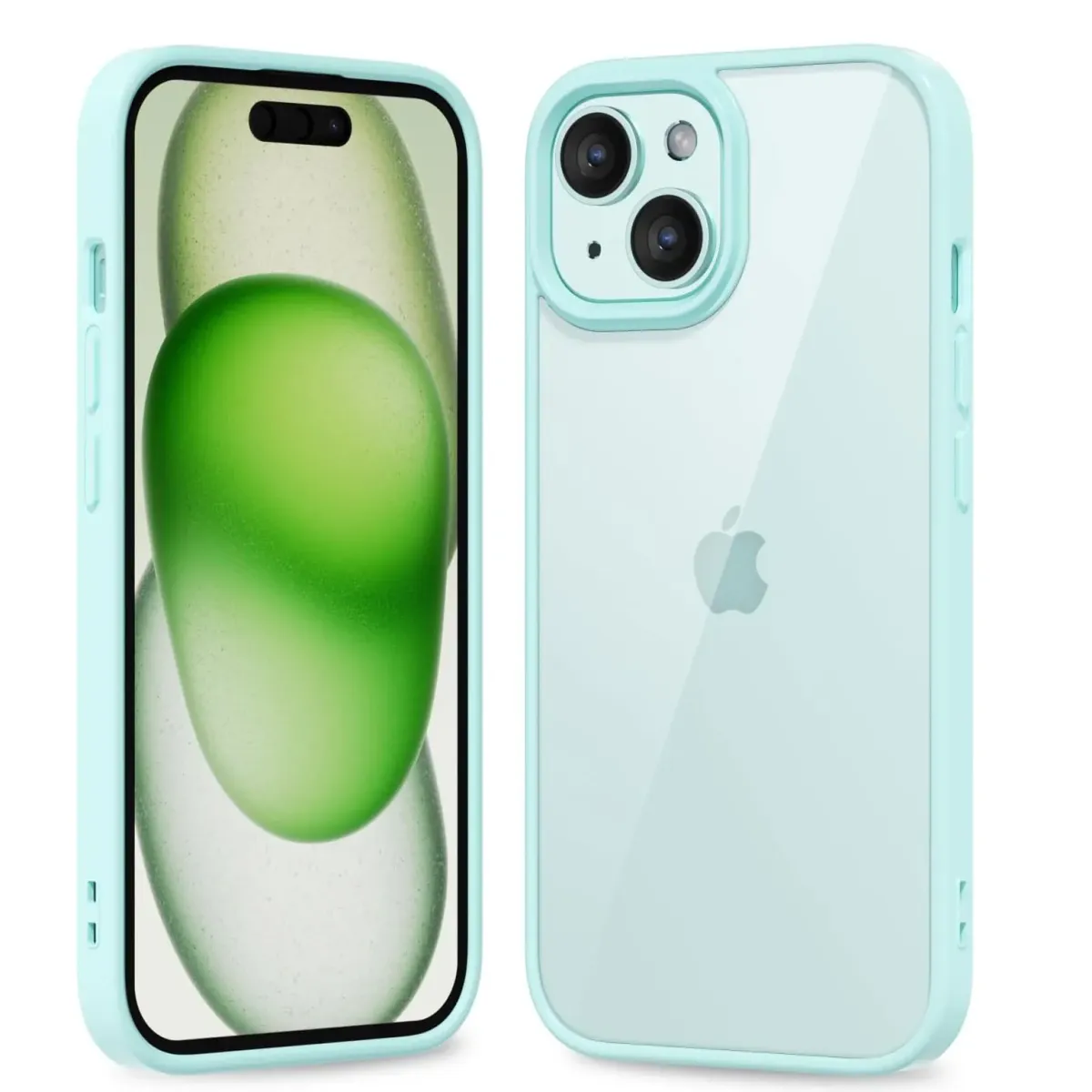 iPhone 16 15 14 13 12 11 Pro Max Silicone Case with Transparent Back and Shockproof Bumper Cover for XR Xs 12 Mini, Protective Phone Accessory showcase 12