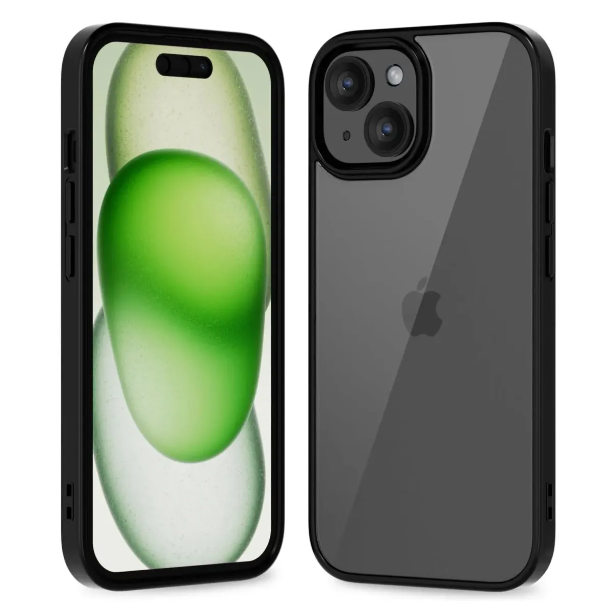 iPhone 16 15 14 13 12 11 Pro Max Silicone Case with Transparent Back and Shockproof Bumper Cover for XR Xs 12 Mini, Protective Phone Accessory showcase 11