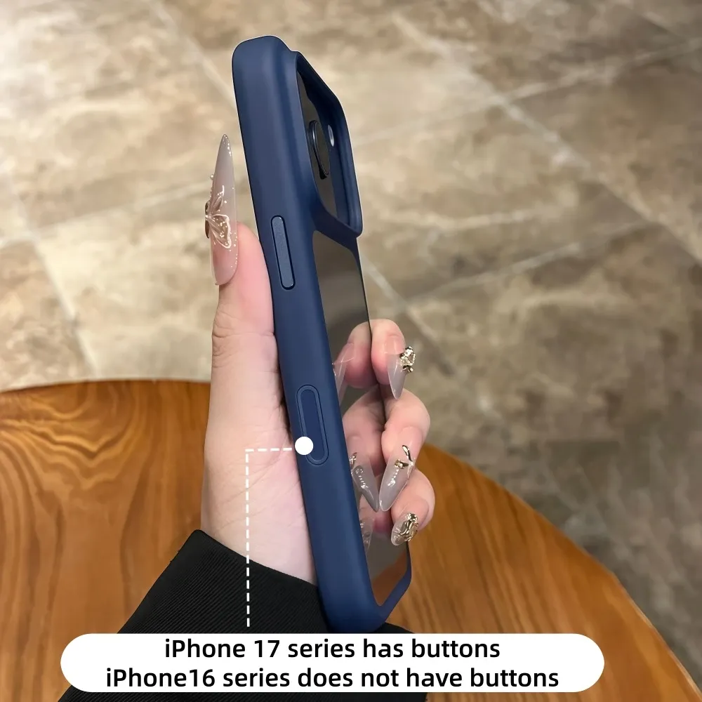 iPhone 17 Pro Max/Pro/Air Crystal Clear Case with Intelligent Camera Touch Button, Transparent Shockproof Cover, Premium Protective Funda thumbnail 5