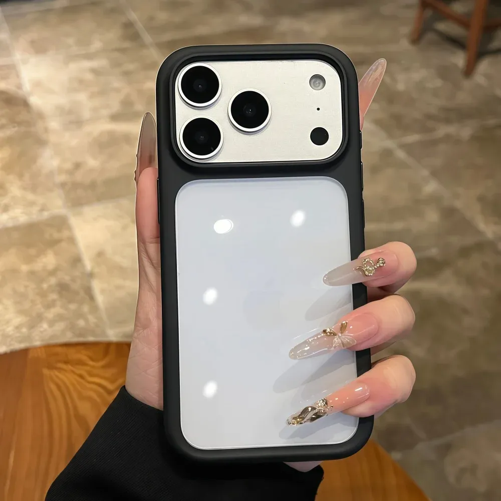 iPhone 17 Pro Max/Pro/Air Crystal Clear Case with Intelligent Camera Touch Button, Transparent Shockproof Cover, Premium Protective Funda showcase 13