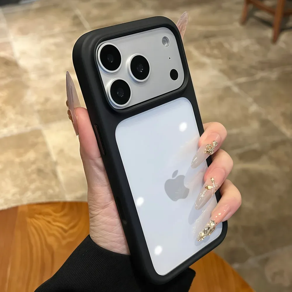 iPhone 17 Pro Max/Pro/Air Crystal Clear Case with Intelligent Camera Touch Button, Transparent Shockproof Cover, Premium Protective Funda showcase 14