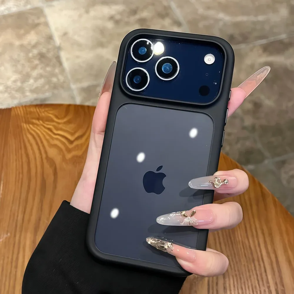 iPhone 17 Pro Max/Pro/Air Crystal Clear Case with Intelligent Camera Touch Button, Transparent Shockproof Cover, Premium Protective Funda showcase 17