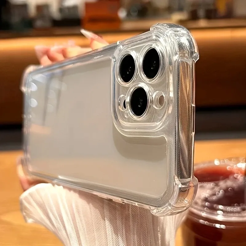 Luxury Clear Shockproof Case for iPhone 15 14 13 12 11 16 Pro Max Plus - Crystal Transparent Bumper Cover for Phone Accessories showcase 1