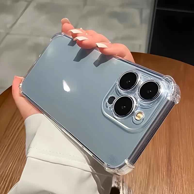 Luxury Clear Shockproof Case for iPhone 15 14 13 12 11 16 Pro Max Plus - Crystal Transparent Bumper Cover for Phone Accessories thumbnail 3