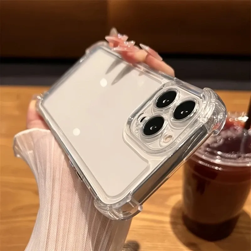 Luxury Clear Shockproof Case for iPhone 15 14 13 12 11 16 Pro Max Plus - Crystal Transparent Bumper Cover for Phone Accessories thumbnail 5