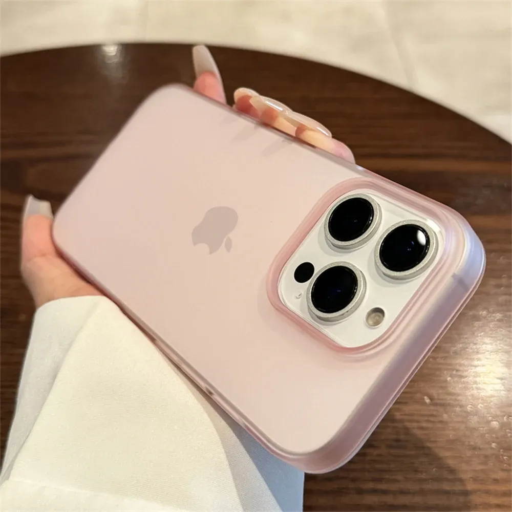 iPhone 16 15 14 Pro Max Plus 13 12 11 XR XS Shockproof Soft Matte Candy Transparent Silicone Case with Bumper Cover showcase 3