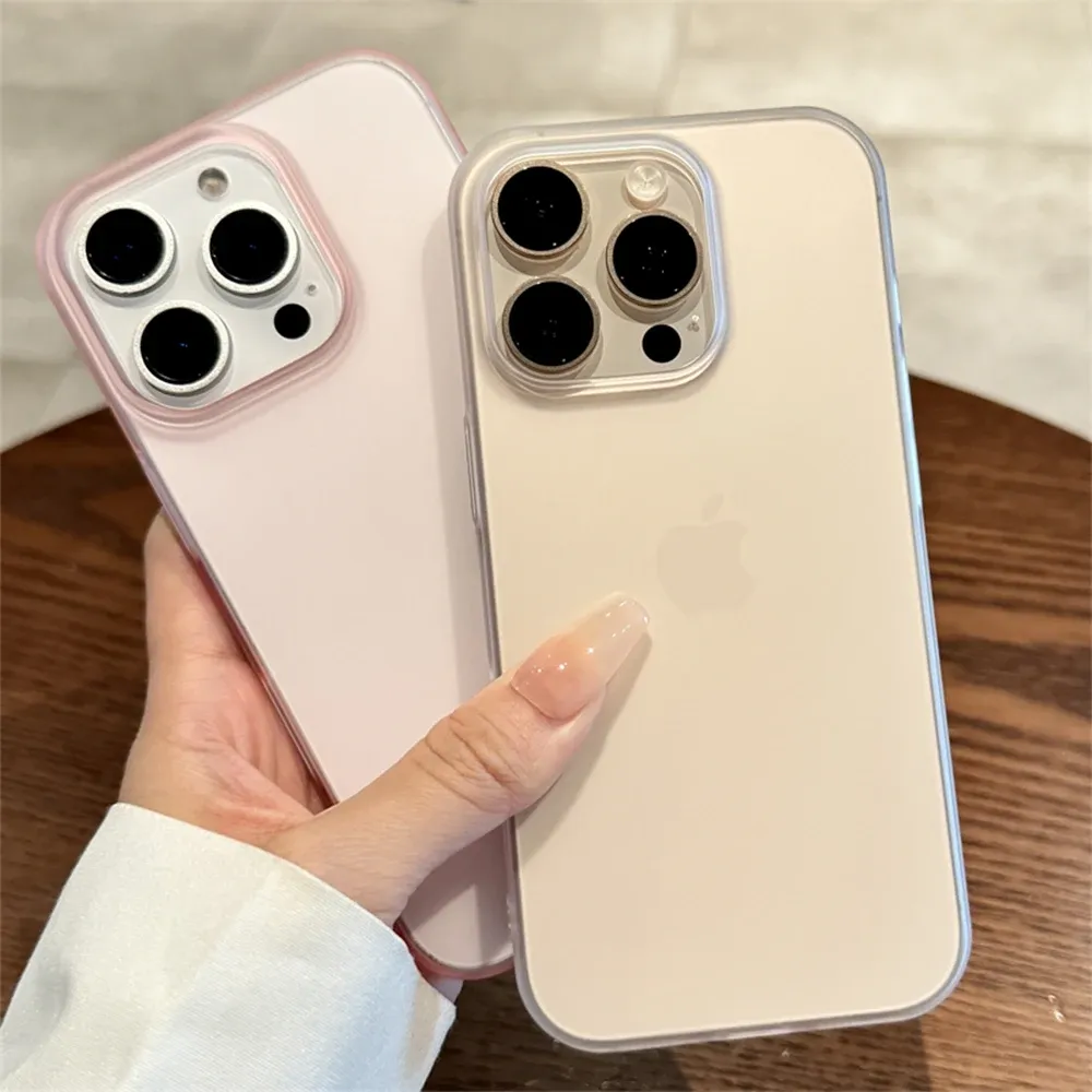iPhone 16 15 14 Pro Max Plus 13 12 11 XR XS Shockproof Soft Matte Candy Transparent Silicone Case with Bumper Cover thumbnail 6