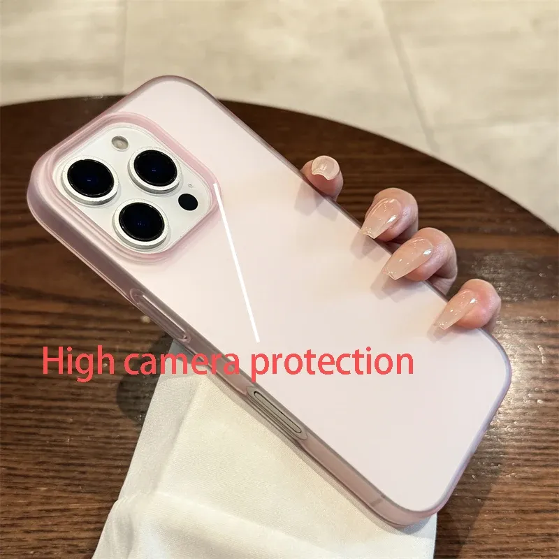 iPhone 16 15 14 Pro Max Plus 13 12 11 XR XS Shockproof Soft Matte Candy Transparent Silicone Case with Bumper Cover thumbnail 5