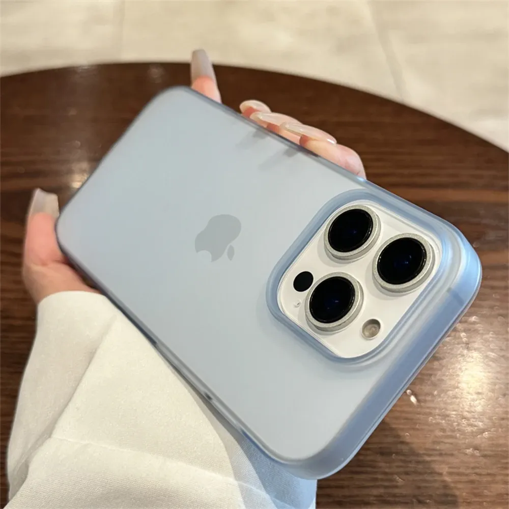 iPhone 16 15 14 Pro Max Plus 13 12 11 XR XS Shockproof Soft Matte Candy Transparent Silicone Case with Bumper Cover showcase 2