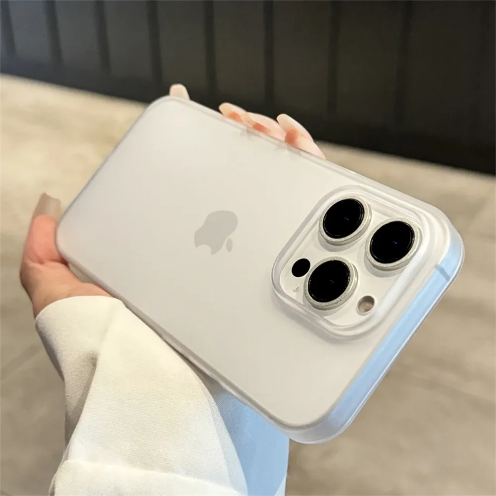 iPhone 16 15 14 Pro Max Plus 13 12 11 XR XS Shockproof Soft Matte Candy Transparent Silicone Case with Bumper Cover thumbnail 3